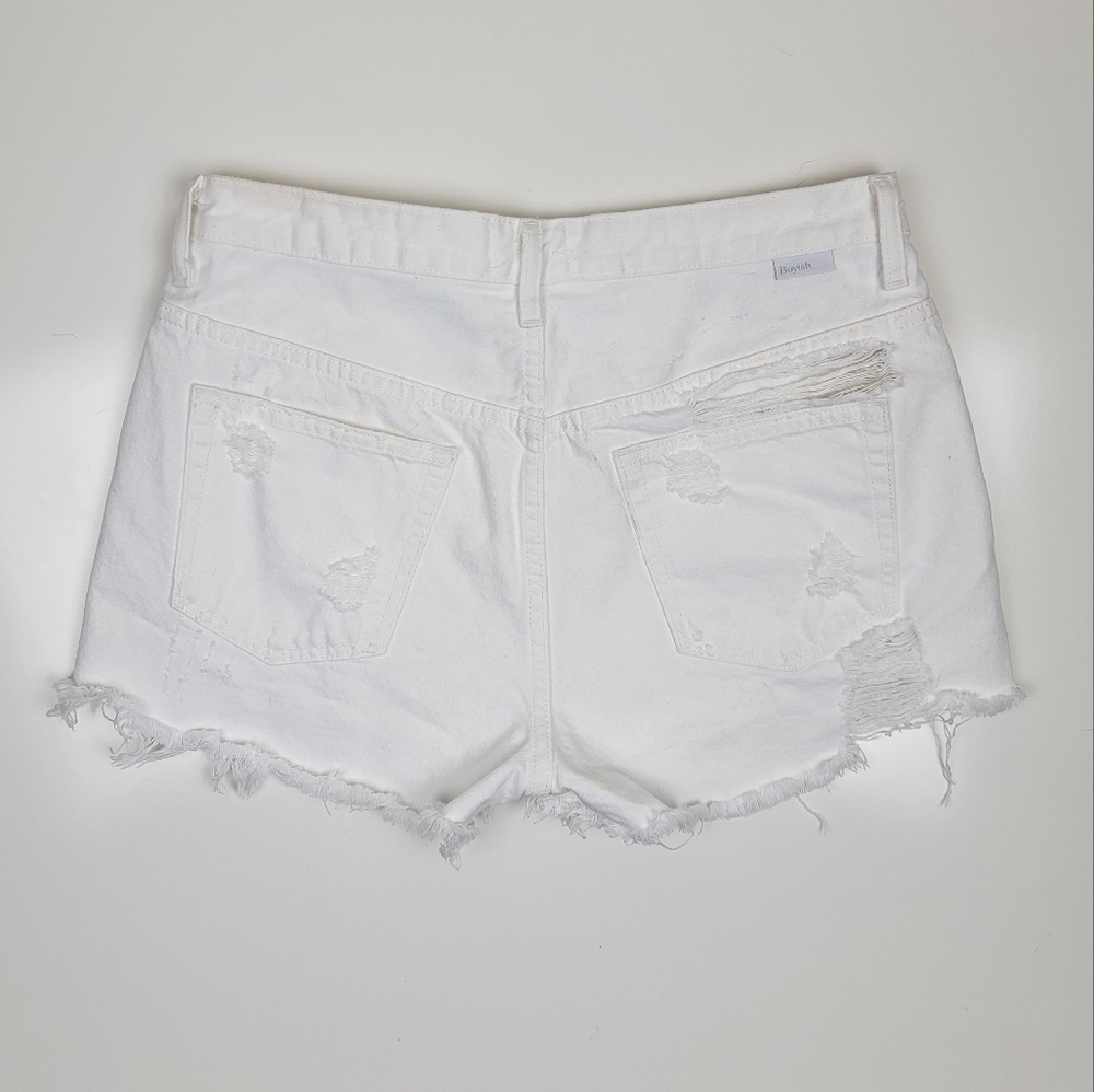 Boyish CODY Distressed High Waist Button Up Shorts 30 - Picture 3 of 10